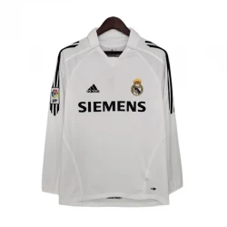 Maillot Real Madrid Retro 2005-06 Domicile Homme Manches Longues